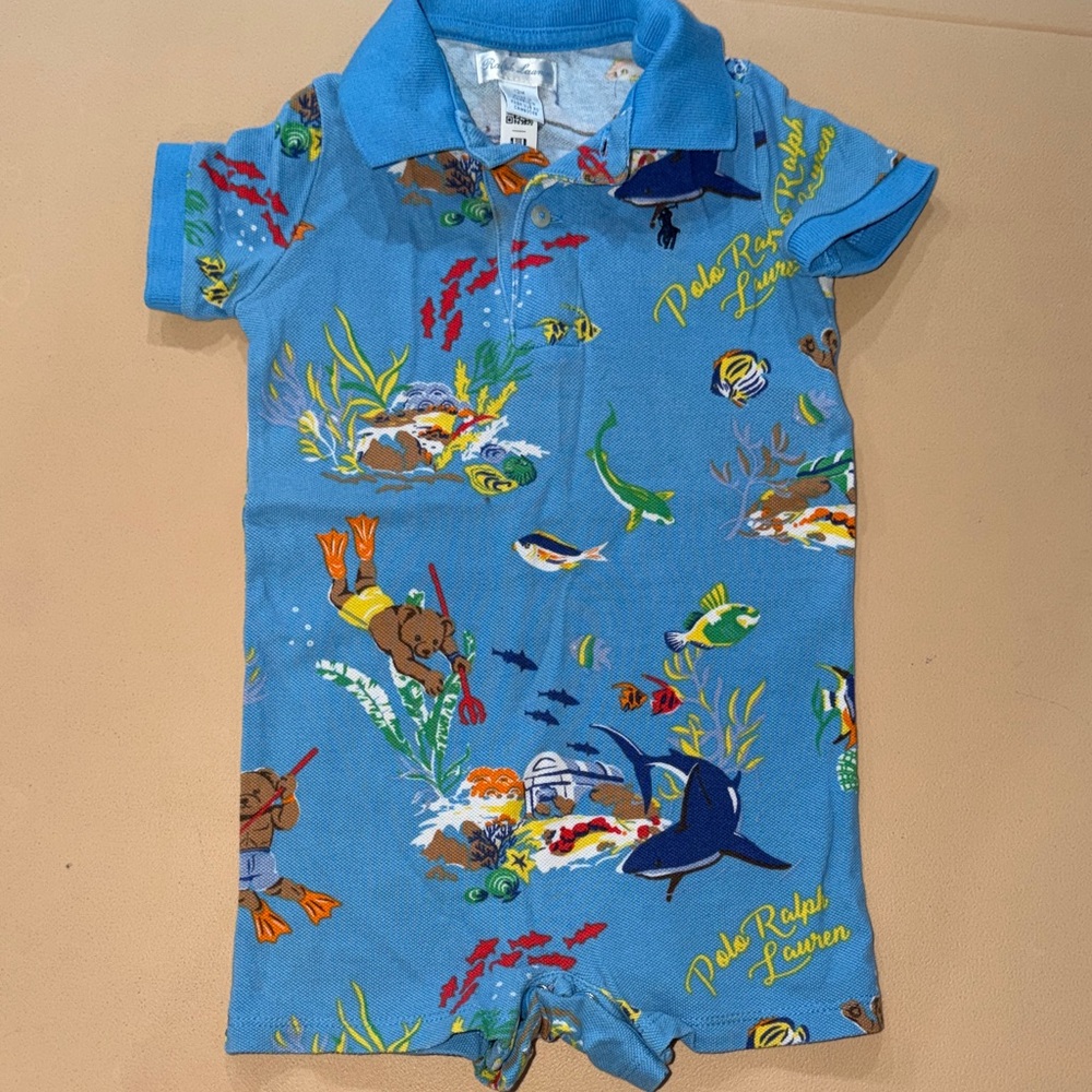 Polo by Ralph Lauren Blue Kids One Piece